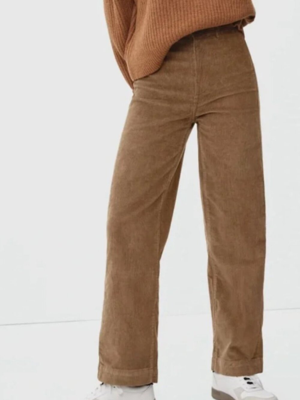 Everlane Brown Corduroy Straight-Leg Pants